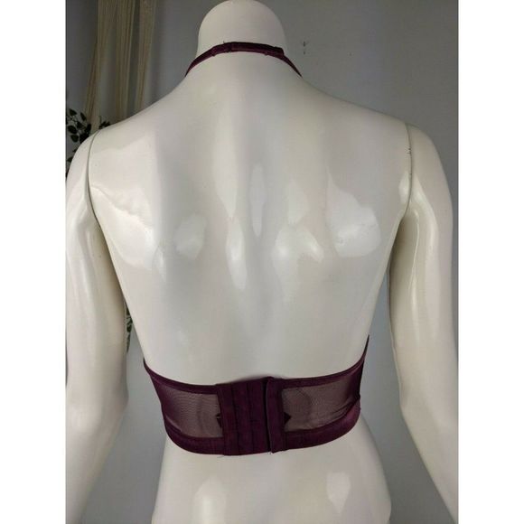 Victoria's Secret Super Sexy Bralette key hole lace halter top size XS purple - Picture 7 of 8